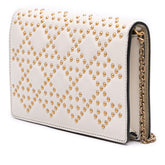 Studded Calfskin Cannage Lady Dior Wallet on Chain